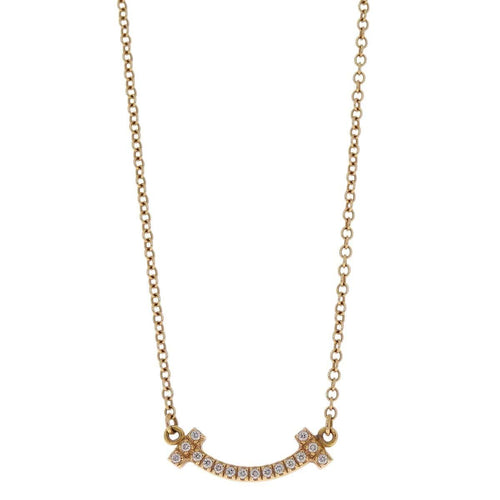 Pendentif Tiffany & Co. T Smile - Pendentif en or jaune et diamants 58 Facettes h7ew21j6cx