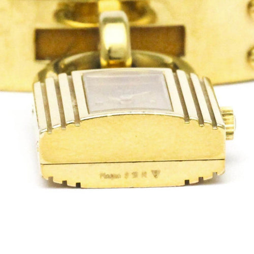 Hermès Kelly - Montre quartz en métal plaqué or et cuir