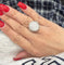 Bague 54 Bague moderne en or blanc 18 ct avec diamants 58 Facettes 131/26 C