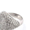 Bague 54 Bague moderne en or blanc 18 ct avec diamants 58 Facettes 131/26 C