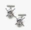 Boutons de manchette Boutons de manchette - Têtes de mort en or gris 18k saphirs et diamants 58 Facettes 180109/26