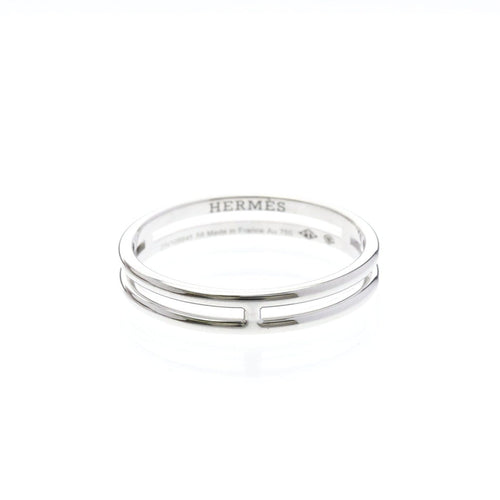 Bague 58 Hermès Ariane - Alliance en or blanc 18K 58 Facettes r7mobb37x8