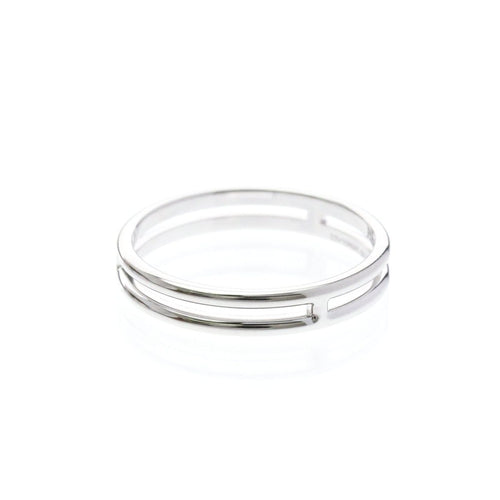 Bague 58 Hermès Ariane - Alliance en or blanc 18K 58 Facettes r7mobb37x8