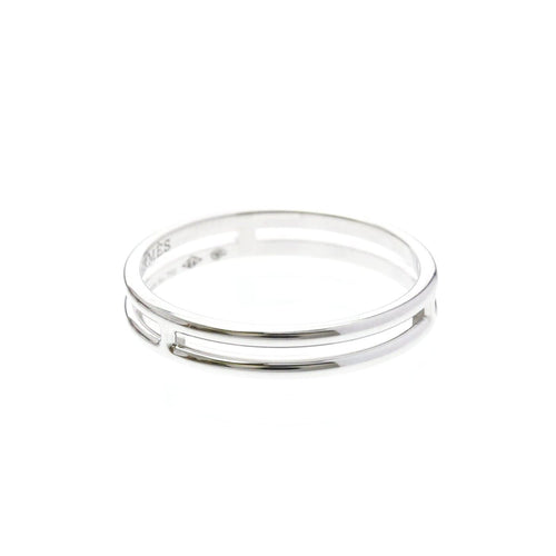 Bague 58 Hermès Ariane - Alliance en or blanc 18K 58 Facettes r7mobb37x8
