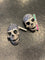 Boutons de manchette Boutons de manchette - Têtes de mort en or gris 750 et pierres 58 Facettes 180109/2