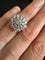 Bague 47 Bague marguerite vintage en or blanc 750 et diamants 58 Facettes Bague