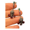 Boucles d'oreilles Boucles d'oreilles tête de mort en or noir 750 et diamants noirs 58 Facettes LP180109/9