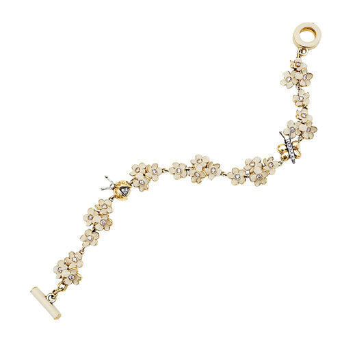 Bracelet Bracelet Roberto Coin, or rose, diamants, émail. 58 Facettes 35545