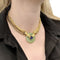 Collier Collier Verney, or jaune, jade et saphir. 58 Facettes 35523