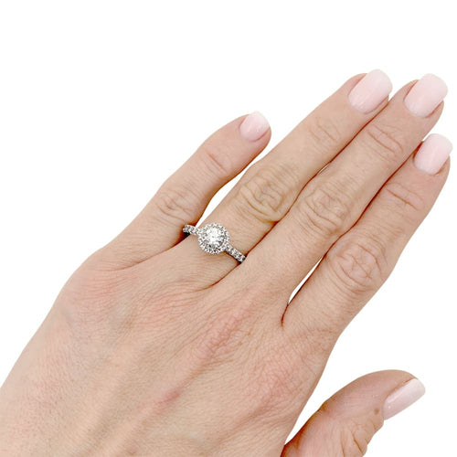 Bague 53 Bague Cartier, "Destinée", platine et diamants. 58 Facettes 35528