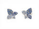 Boucles d'oreilles Mauboussin Tu es la sublime fleur de ma vie - Boucles d’oreilles en or blanc 18k et saphir 58 Facettes 274234