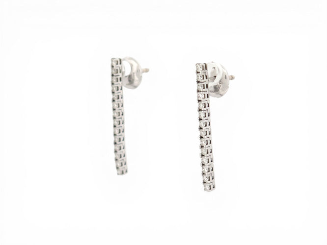 Boucles d'oreilles Mauboussin Tu es ma rivière d'amour - Boucles d’oreilles en or blanc 18k et diamants 0,56 ct 58 Facettes 274233