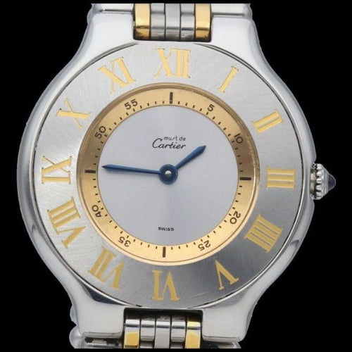 Montre Cartier Montre Must 21 Or Jaune 18K / Acier 58 Facettes MT46405