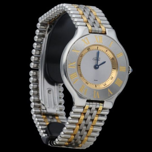Montre Cartier Montre Must 21 Or Jaune 18K / Acier 58 Facettes MT46405