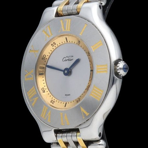 Montre Cartier Montre Must 21 Or Jaune 18K / Acier 58 Facettes MT46405