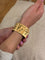 Bracelet Bracelet manchette rigide vintage en or jaune 18 kt 58 Facettes Bracciale vintage rigido