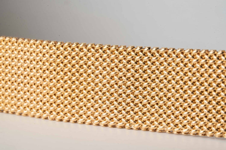 Bracelet Bracelet vintage - Maille tissu en or jaune 18 ct 58 Facettes Bracciale vintage maglia tessuto