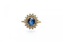 Bague 51 Bague avec saphir et diamants en or jaune 14 carats 58 Facettes 11772