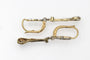 Boucles d'oreilles Boucles d'oreilles pendantes anciennes en or jaune et platine, diamants 58 Facettes 11820