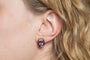 Boucles d'oreilles Boucles d'oreilles vintage - Puces en or jaune 585/1000 et améthystes 58 Facettes 12080