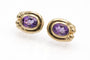 Boucles d'oreilles Boucles d'oreilles vintage - Puces en or jaune 585/1000 et améthystes 58 Facettes 12080