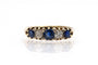 Bague 58 Bague ancienne en or jaune, saphirs et diamants 58 Facettes 11700