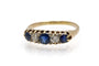 Bague 58 Bague ancienne en or jaune, saphirs et diamants 58 Facettes 11700