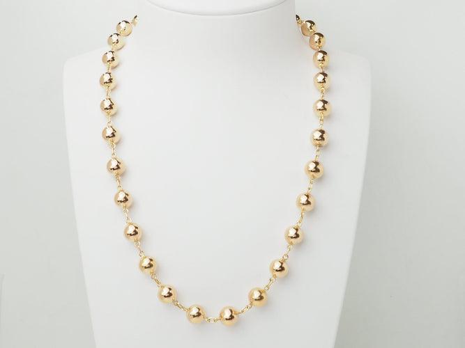 Collier Collier marseillais - Collier en or rose 18 carats à boules 9 mm 58 Facettes 33733