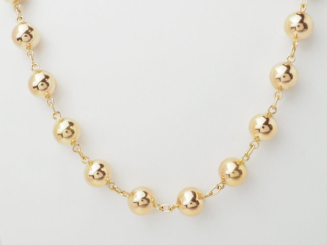 Collier Collier marseillais - Collier en or rose 18 carats à boules 9 mm 58 Facettes 33733