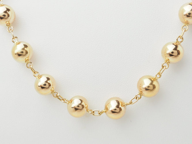 Collier Collier marseillais - Collier en or rose 18 carats à boules 9 mm 58 Facettes 33733
