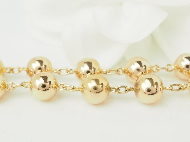 Collier Collier marseillais - Collier en or rose 18 carats à boules 9 mm 58 Facettes 33733