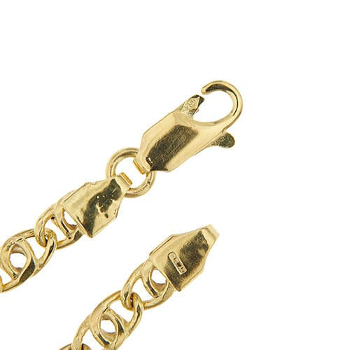 Collier Collier - Maille œil de tigre en or jaune et or blanc 18 ct 58 Facettes 40700