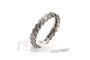 Bague 51 Alliance américaine - Bague en or blanc 18 carats sertie de diamants 58 Facettes 23718