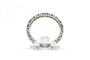 Bague 51 Alliance américaine - Bague en or blanc 18 carats sertie de diamants 58 Facettes 23718