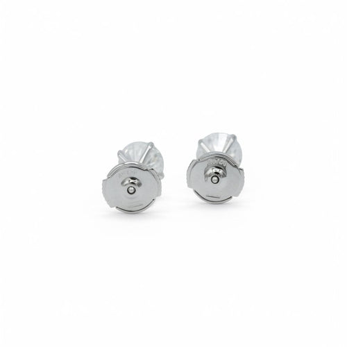 Boucles d'oreilles Boucles d'oreilles puces - Diamants 2,15 ct en or blanc 18 carats 58 Facettes Puce diamant