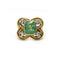 Bague 50 Bague en or jaune et platine avec émeraude et diamants 58 Facettes 260051R