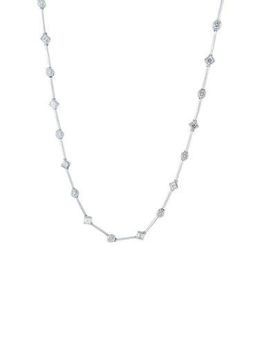 Collier Collier moderne en or blanc et diamants 58 Facettes BO/210034