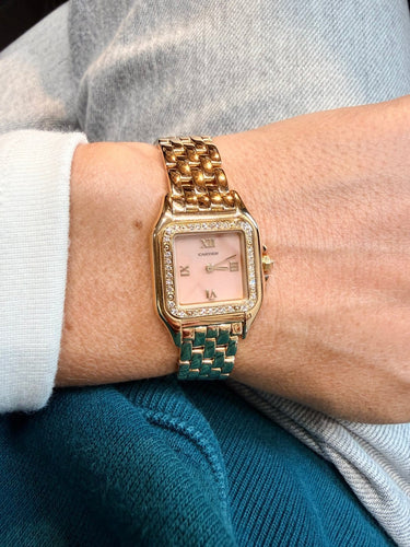 Montre Cartier Panthère - Montre petit modèle en or jaune et diamants 58 Facettes 1.0001329/1