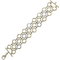 Bracelet Bracelet - Bracelet en or jaune et or blanc 18k style étrusque 58 Facettes P98