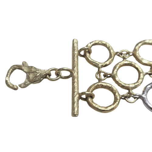 Bracelet Bracelet - Bracelet en or jaune et or blanc 18k style étrusque 58 Facettes P98