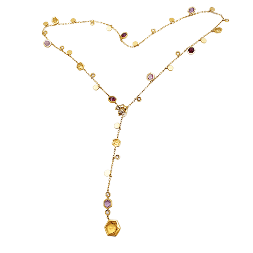 Collier Collier Piaget, "Magic Garden Limelight", or jaune, diamants, pierres de couleur. 58 Facettes 35552