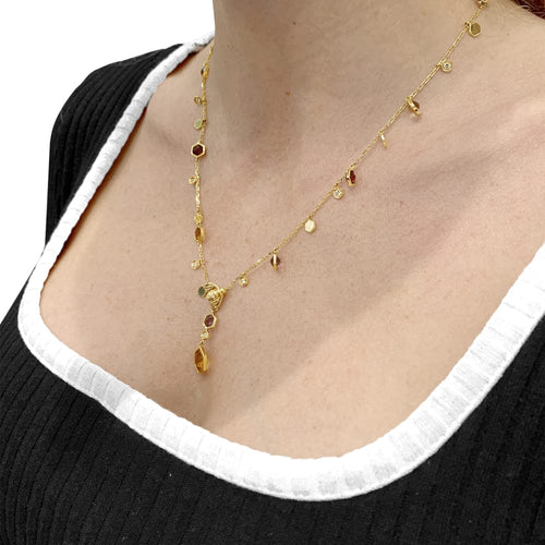 Collier Collier Piaget, "Magic Garden Limelight", or jaune, diamants, pierres de couleur. 58 Facettes 35552