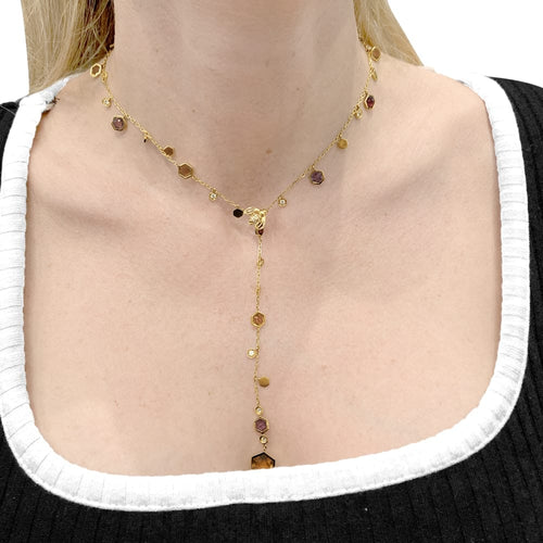 Collier Collier Piaget, "Magic Garden Limelight", or jaune, diamants, pierres de couleur. 58 Facettes 35552