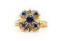 Bague Bague années 50 en or jaune 18 carats et saphirs 58 Facettes B852