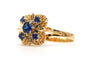 Bague Bague années 50 en or jaune 18 carats et saphirs 58 Facettes B852