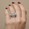 Bague 55 Art Déco - Bague en or blanc et diamants 1,20 carat 58 Facettes 1.0001389/3
