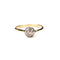 Bague 57 Bague de fiançailles ancienne en or jaune, platine et diamants 58 Facettes LMB-345