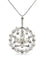 Collier Pendentif ancien - Platine 900 et diamants naturels avec chaîne maille vénitienne 58 Facettes 90711/ac12559 -90521-ac12299