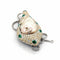 Collier Collier-pendentif en or blanc 18 carats avec Mabe de Tahiti, diamants et émeraudes 58 Facettes MAB