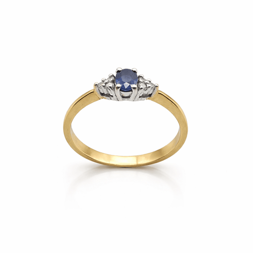 Bague 58 Bague en or - saphir et diamants 58 Facettes Bague en or  saphir et diamants